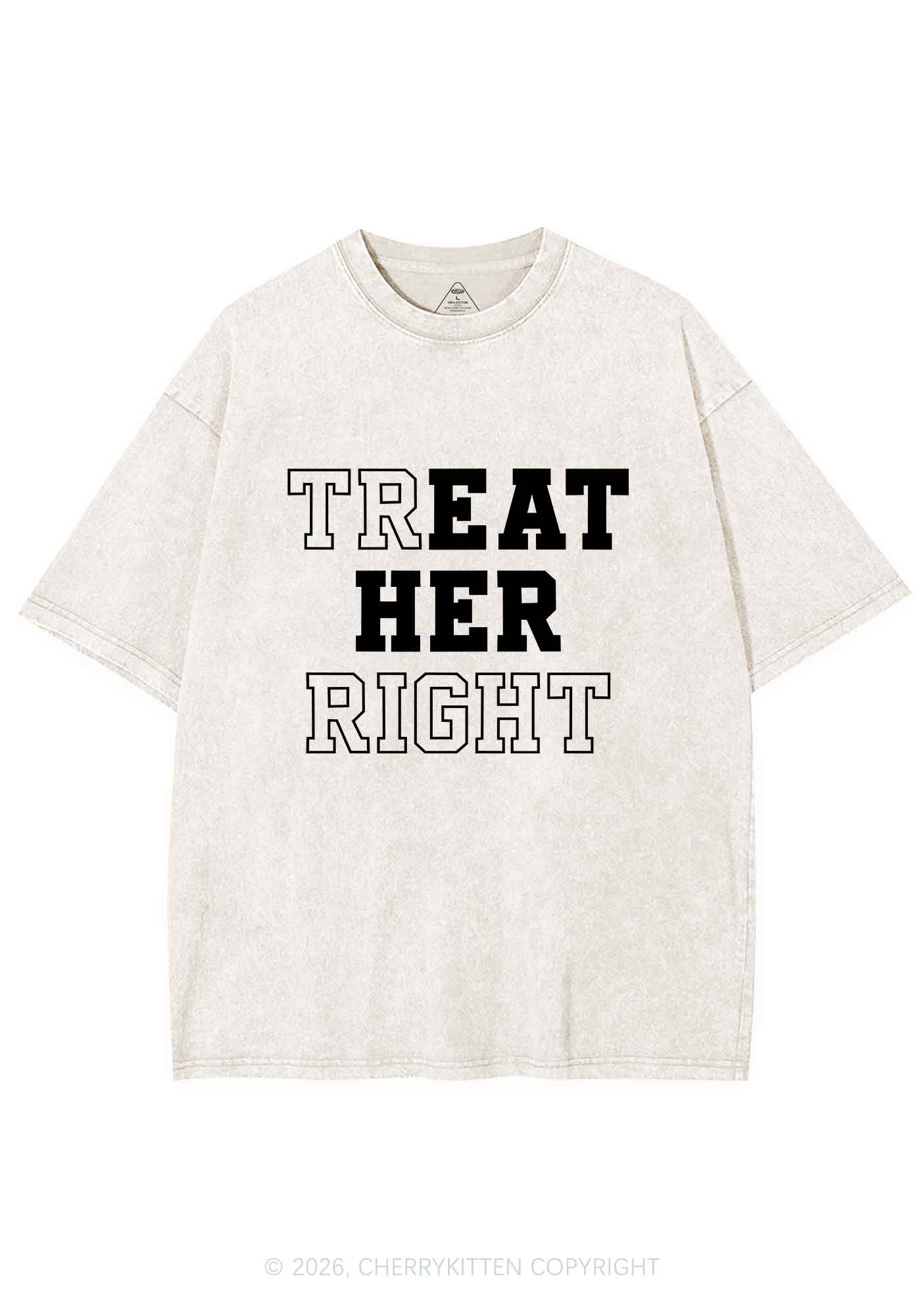 Eat Her Right Pride Y2K Shirts Washed Tee Cherrykitten