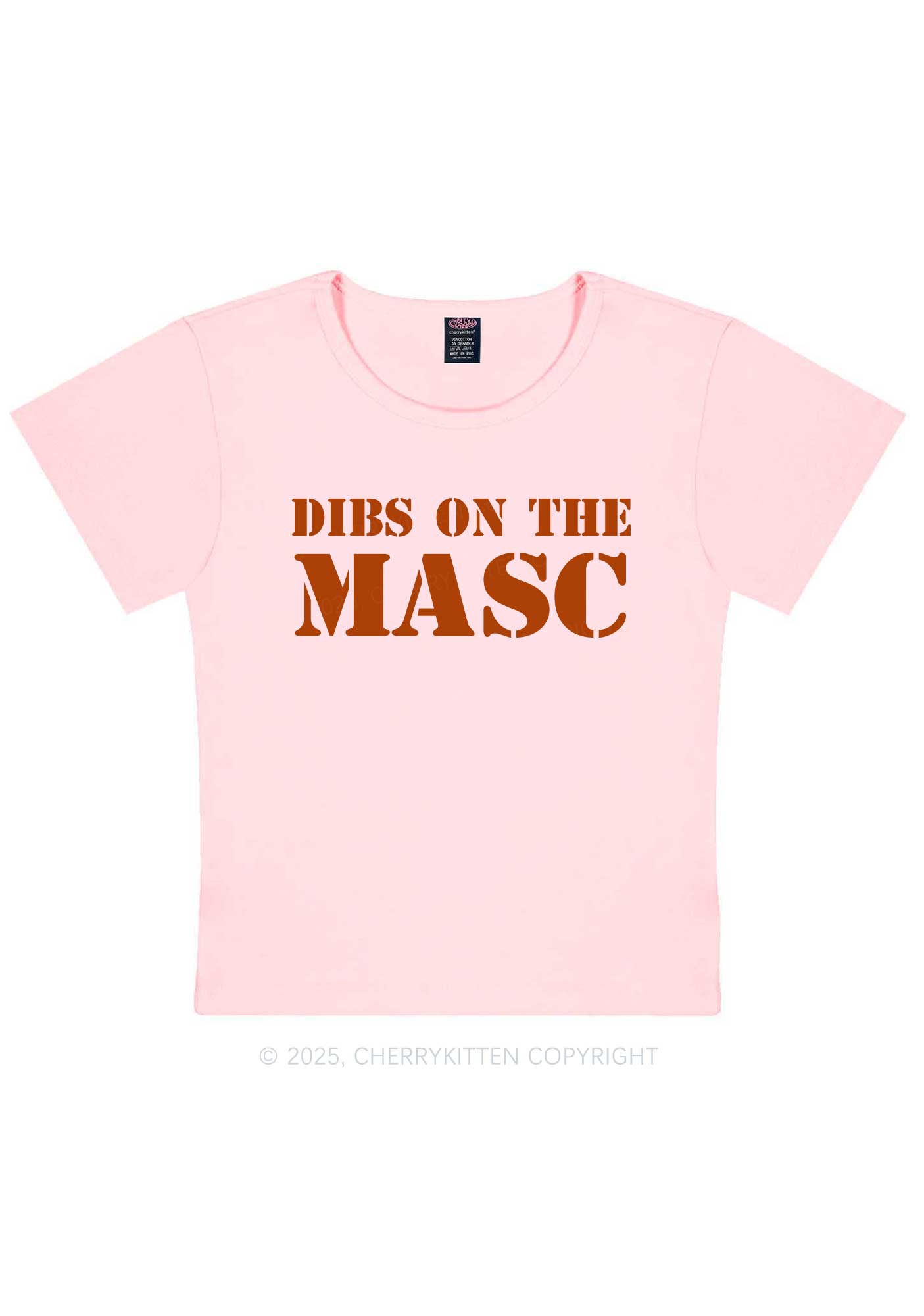 Dibs On The Masc Pride Y2K Baby Tee Cherrykitten