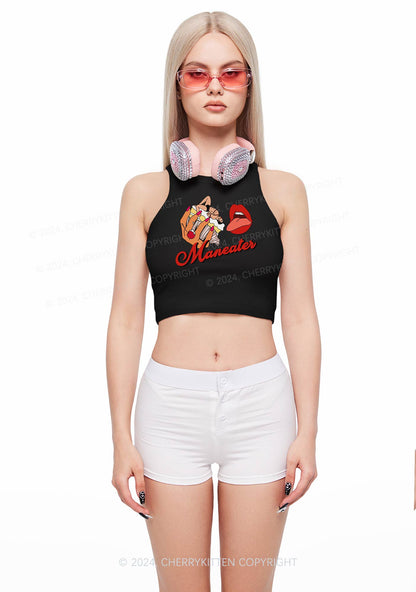 Maneater Mouth Y2K Crop Tank Top Cherrykitten