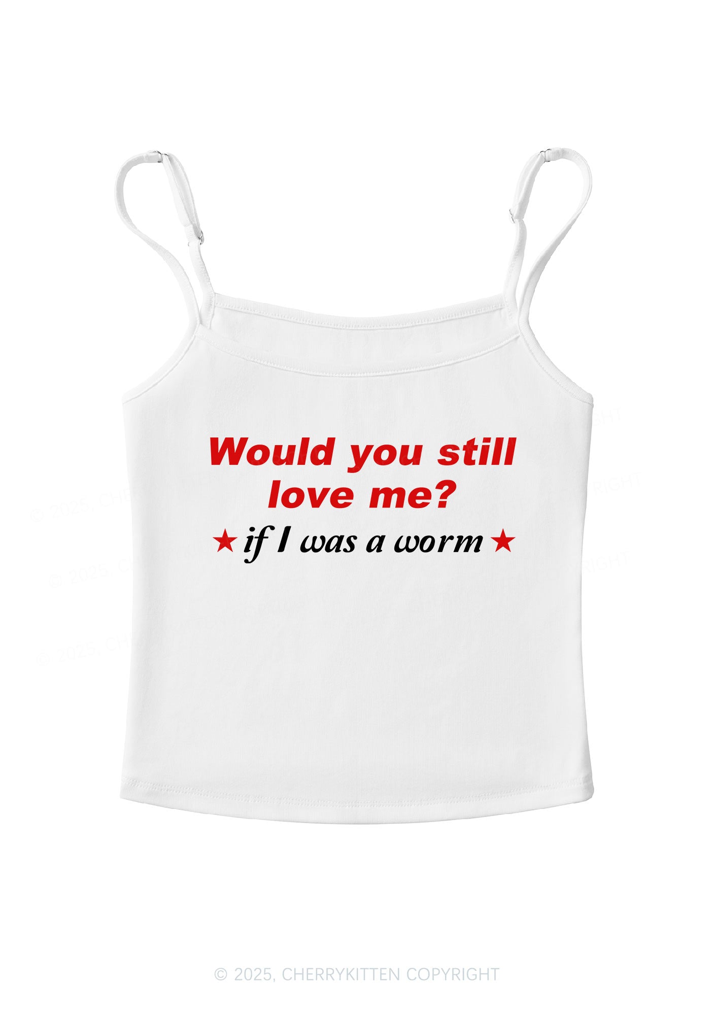 Would You Love Me Y2K Spaghetti Strap Cami Cherrykitten