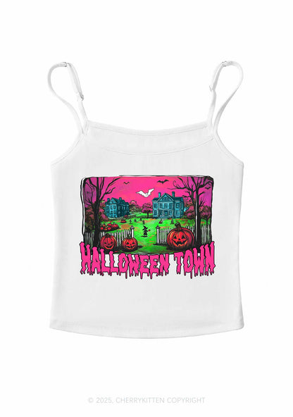 Halloween Pumpkin Town Y2K Spaghetti Strap Cami Cherrykitten