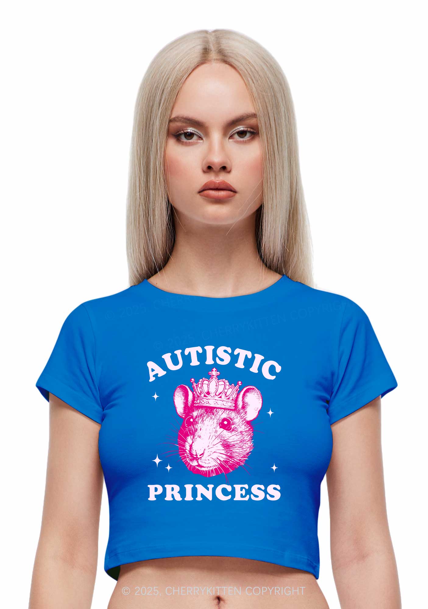 Autistic Princess Rats Y2K Valentine's Day Baby Tee Cherrykitten