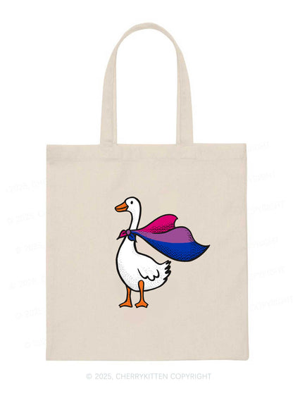 Bisexual Goose Pride Y2K Canvas Tote Bag Cherrykitten