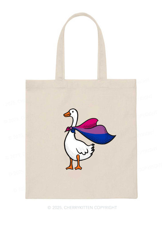 Bisexual Goose Pride Y2K Canvas Tote Bag Cherrykitten