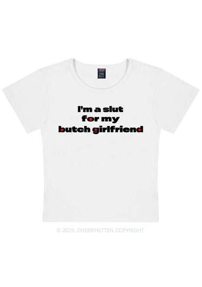 Slxt For Butch Girlfriend Pride Y2K Baby Tee Cherrykitten