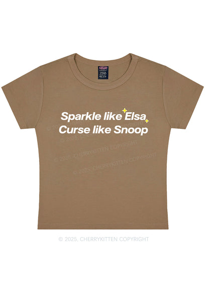 Sparkle Like Princess Y2K Baby Tee Cherrykitten