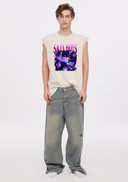 Kpop Boy Group Y2K Washed Muscle Tank Cherrykitten