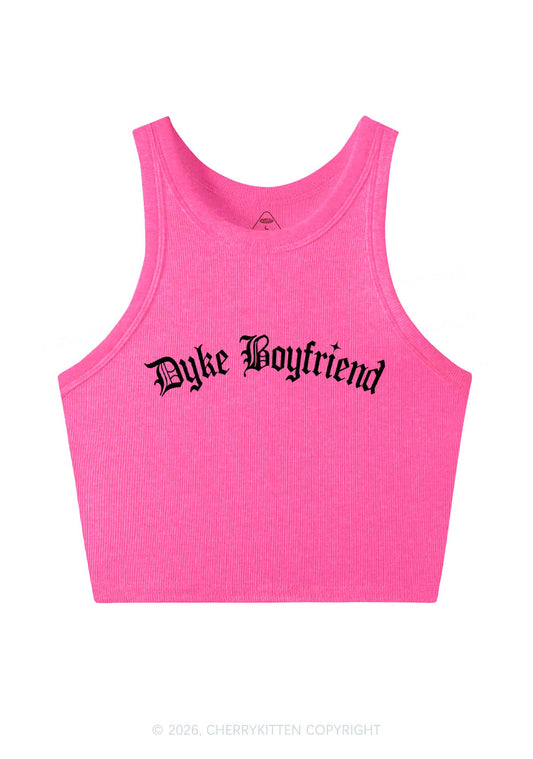 Dyke Boyfriend Pride Y2K Crop Tank Top Cherrykitten