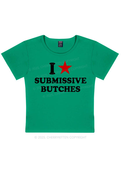 I Love S Butches Y2K Baby Tee Cherrykitten