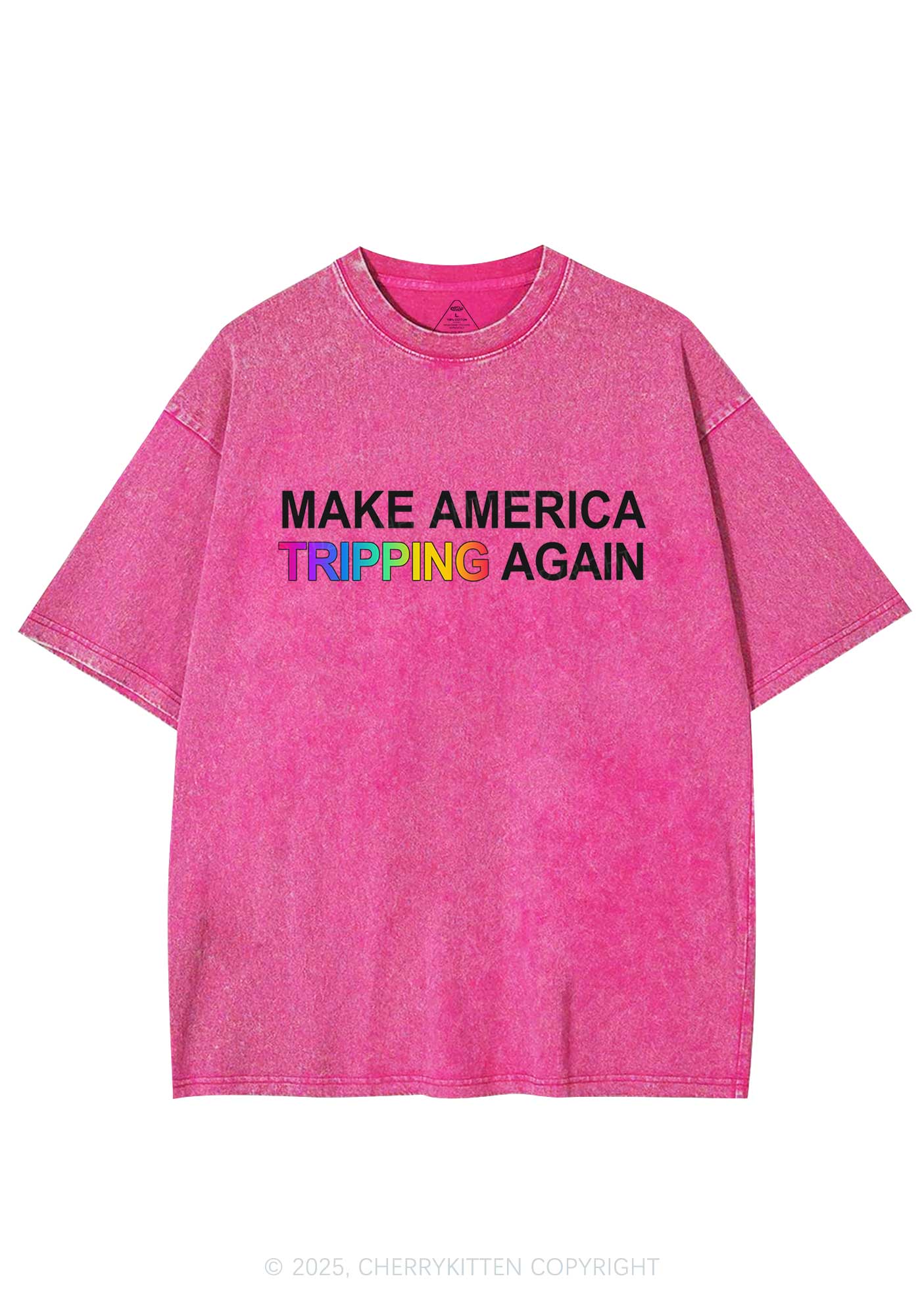 Make America Tripping Again Y2K Washed Tee Cherrykitten