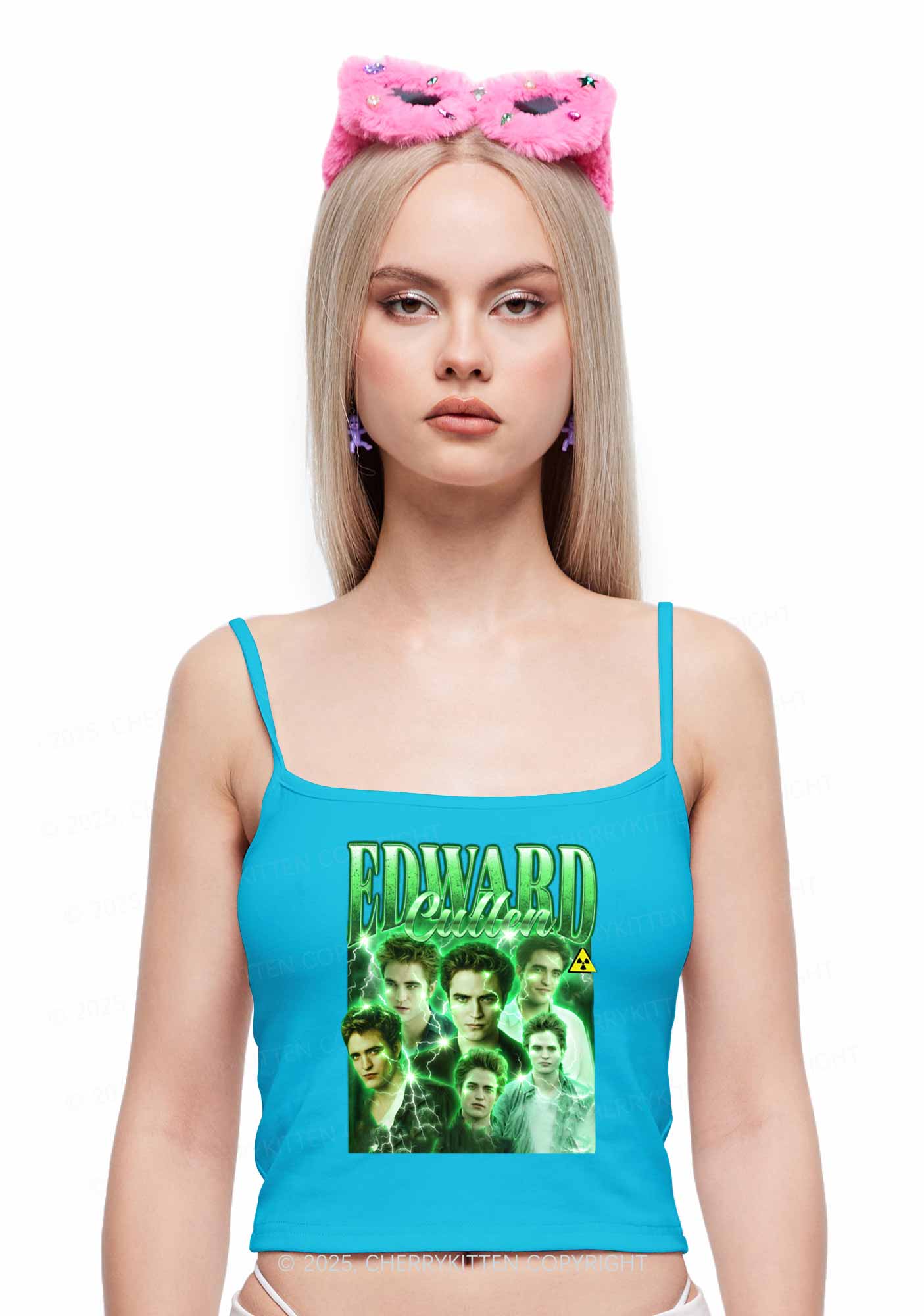 EC Green Lightning Y2K Spaghetti Strap Cami Cherrykitten