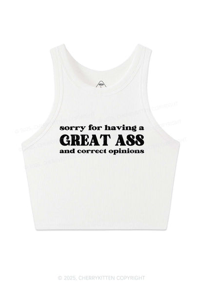 Sorry For Having Great Axx Y2K Crop Tank Top Cherrykitten