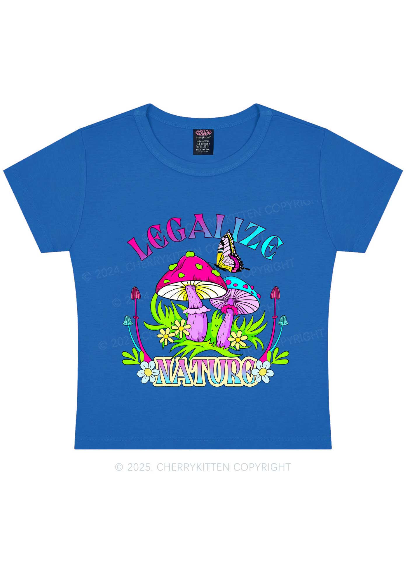 Legalize Nature Shrooms Y2K Baby Tee Cherrykitten