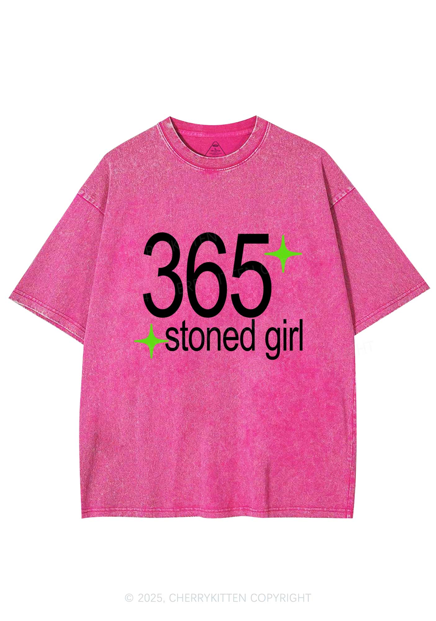 Stoned Girl Y2K Shirts Washed Tee Cherrykitten
