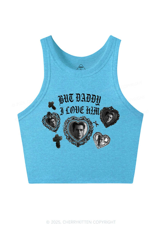 Gothic But Daddy I Love Him Y2K Crop Tank Top Cherrykitten