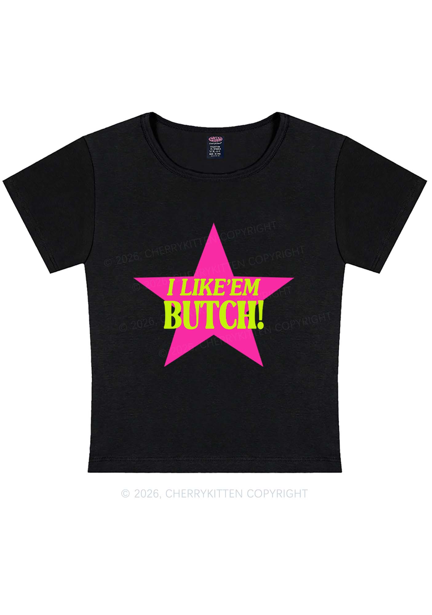 I Like Butch Pride Y2K Baby Tee Cherrykitten