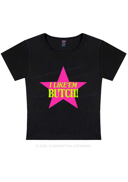 I Like Butch Pride Y2K Baby Tee Cherrykitten