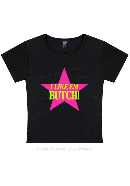 I Like Butch Pride Y2K Baby Tee Cherrykitten