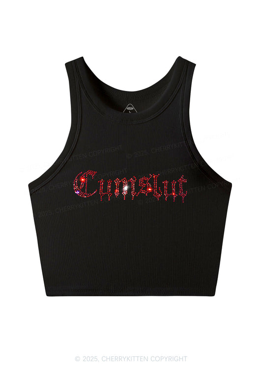 Rhinestone Cxmslxt Y2K Crop Tank Top Cherrykitten