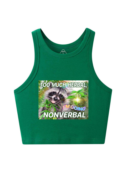 Im Going Nonverbal Y2K Crop Tank Top Cherrykitten