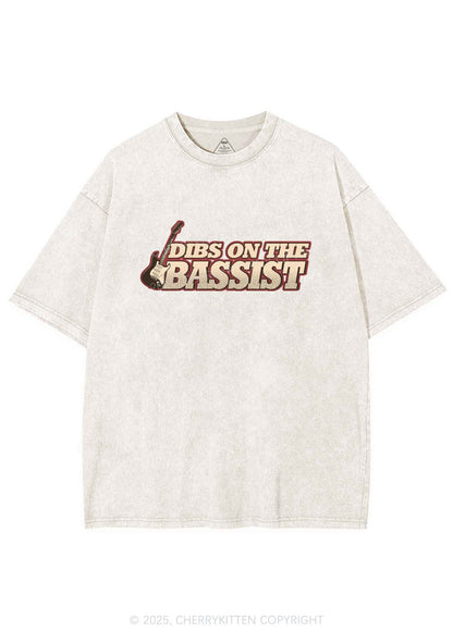 Dibs On The Bassist Y2K Shirts Washed Tee Cherrykitten