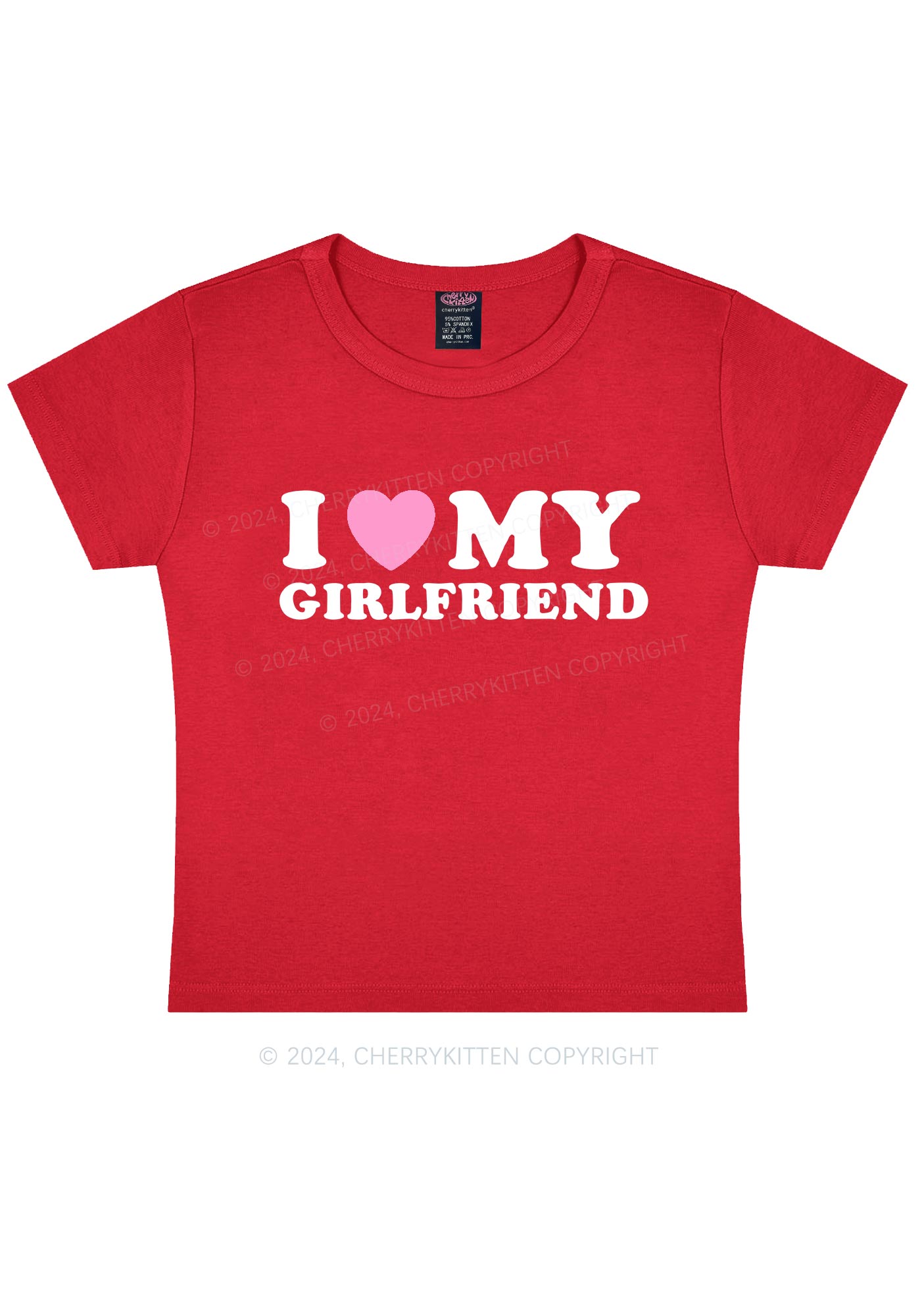 I Love Girlfriend Y2K Valentine's Day Baby Tee Cherrykitten
