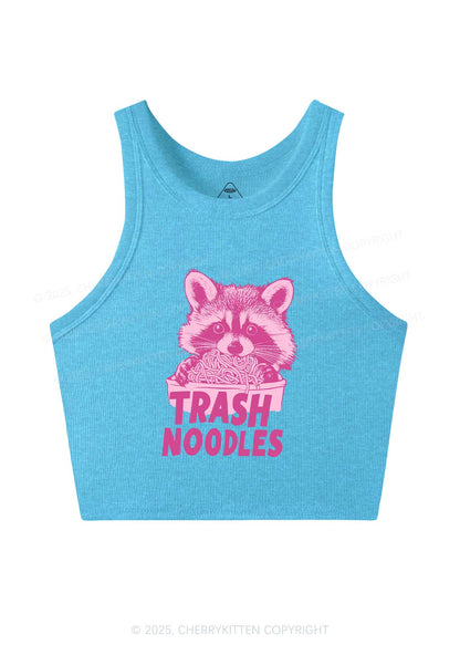 Raccoon Trash Noodles Y2K Crop Tank Top Cherrykitten