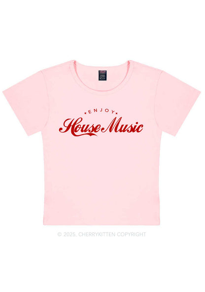 Enjoy House Music Y2K Baby Tee Cherrykitten