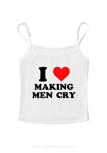 I Love Making Men Cry Y2K Spaghetti Strap Cami Cherrykitten