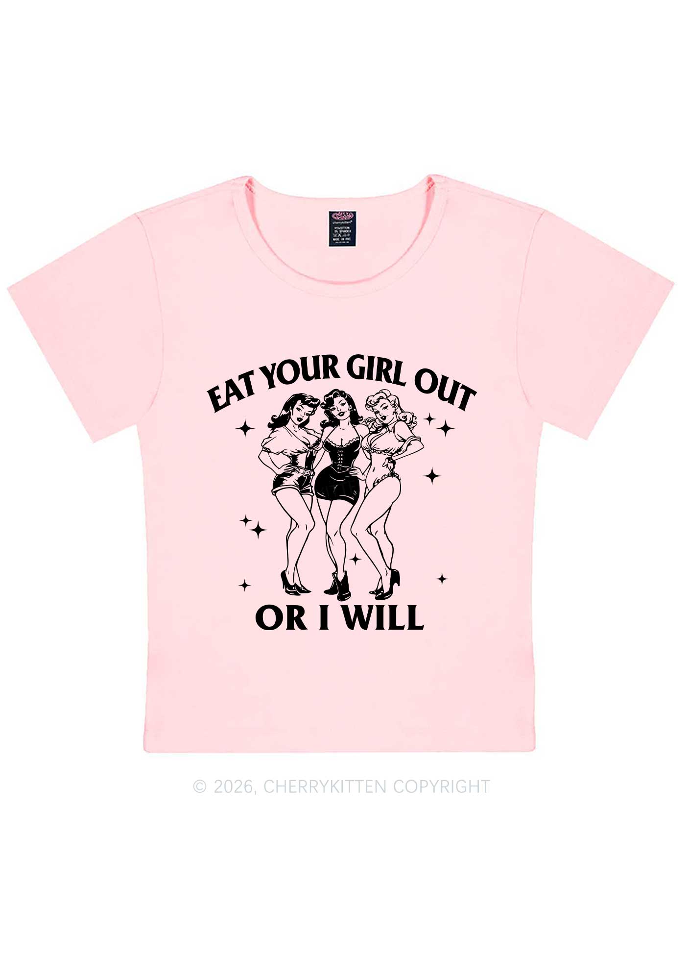 Eat Your Cowgirls Out Pride Y2K Baby Tee Cherrykitten