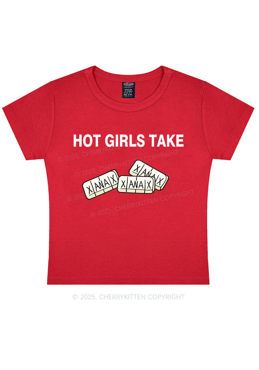 Hot Girls Take Xanax Y2K Baby Tee Cherrykitten