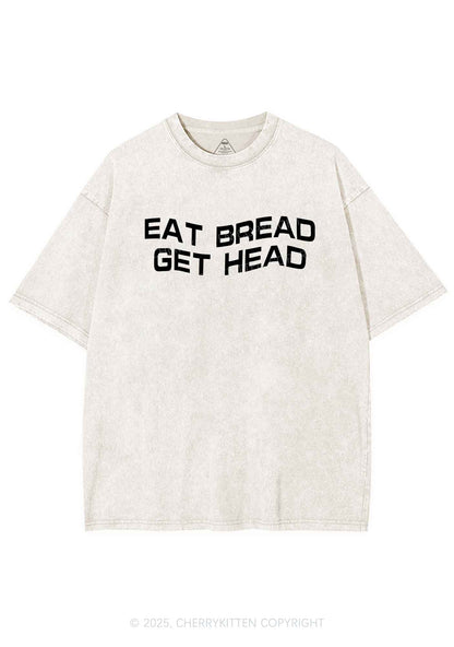 Eat Bread Get Head Y2K Shirts Washed Tee Cherrykitten