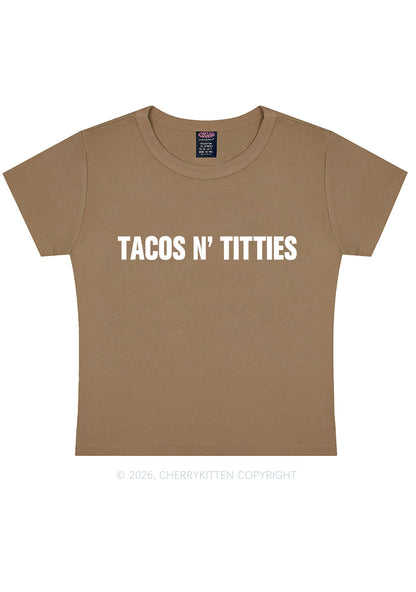 Tacos And Txtties Y2K Baby Tee Cherrykitten