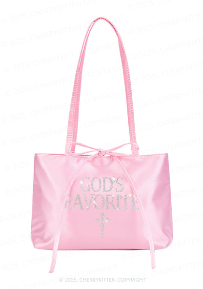 Rhinestone Gods Favorite Y2K Satin Bags Cherrykitten