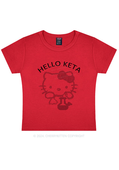 Hello Keta Y2K Baby Tee Cherrykitten