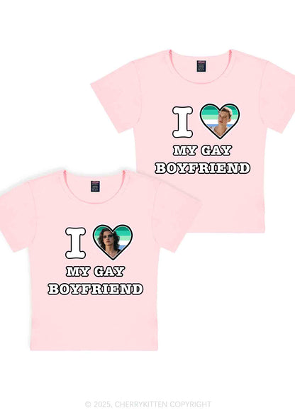 Custom My Gay BF Pride Y2K Valentine's Day Baby Tee Cherrykitten
