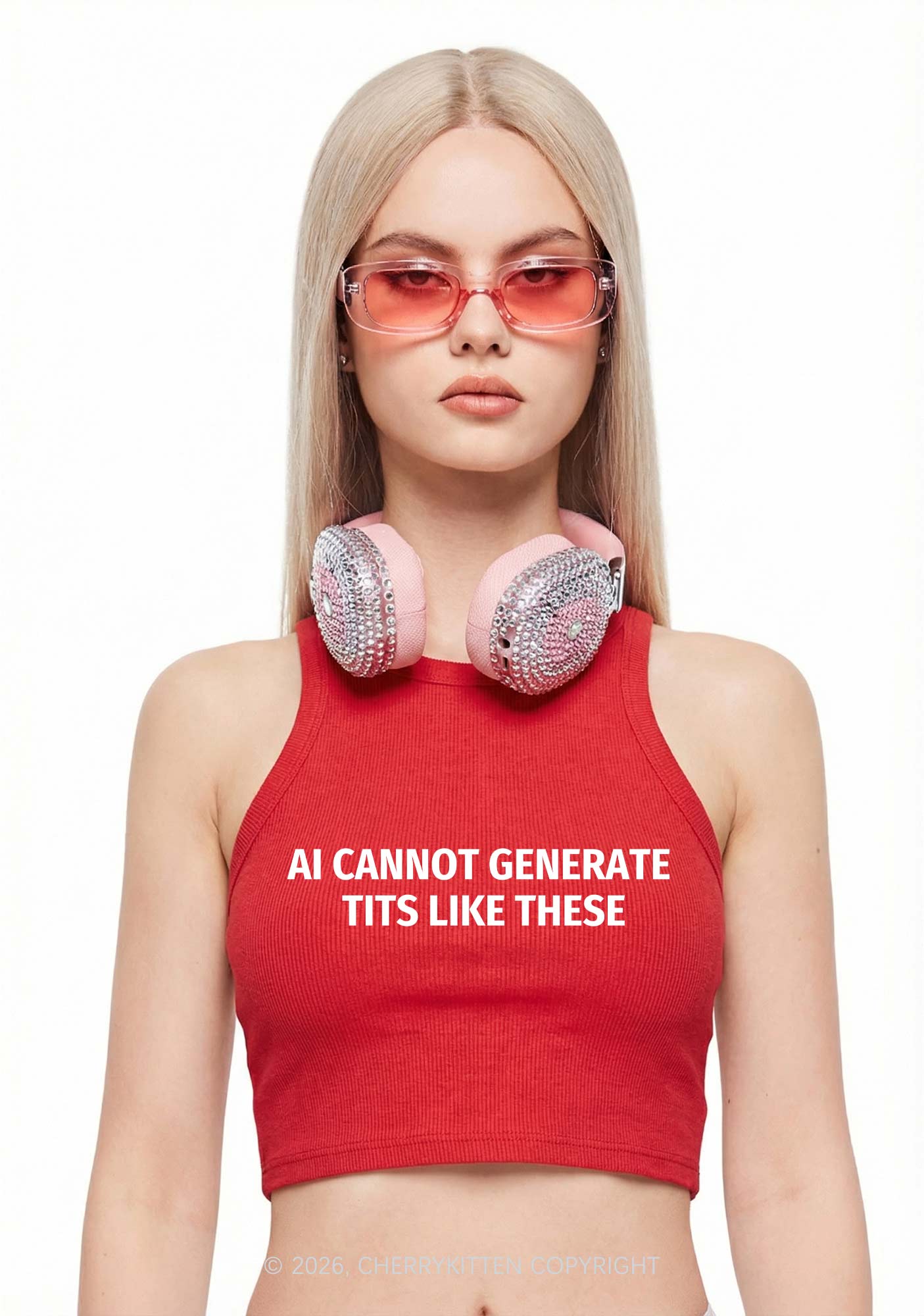 Ai Cannot Generate Txts Y2K Crop Tank Top Cherrykitten