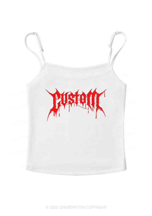 Custom Font Art Y2K Spaghetti Strap Cami Cherrykitten