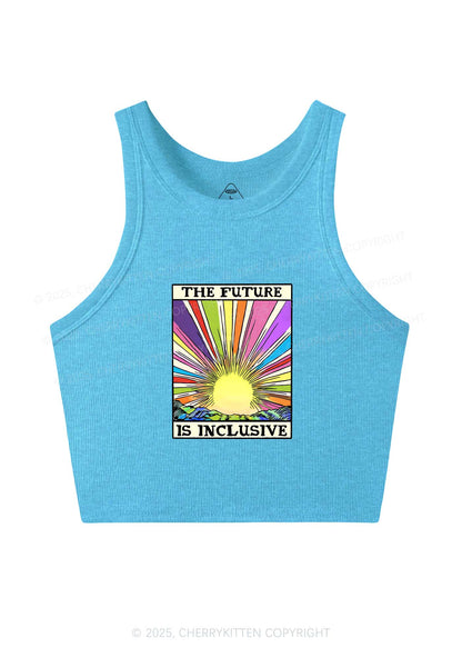The Future Is Inclusive Pride Y2K Crop Tank Top Cherrykitten