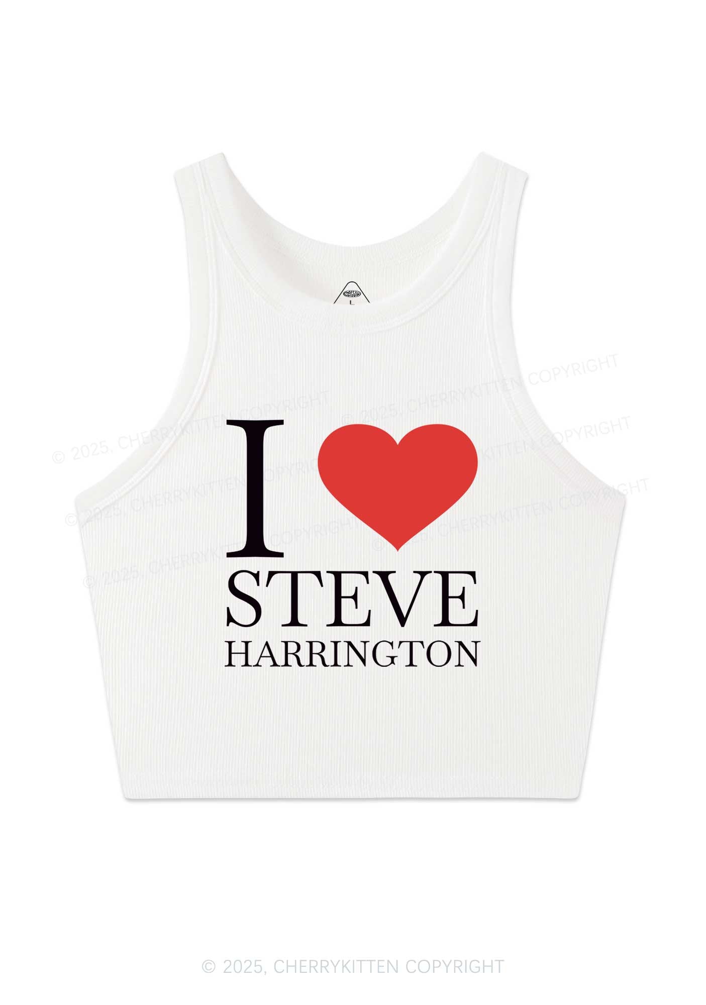 I Love SH Y2K Crop Tank Top Cherrykitten