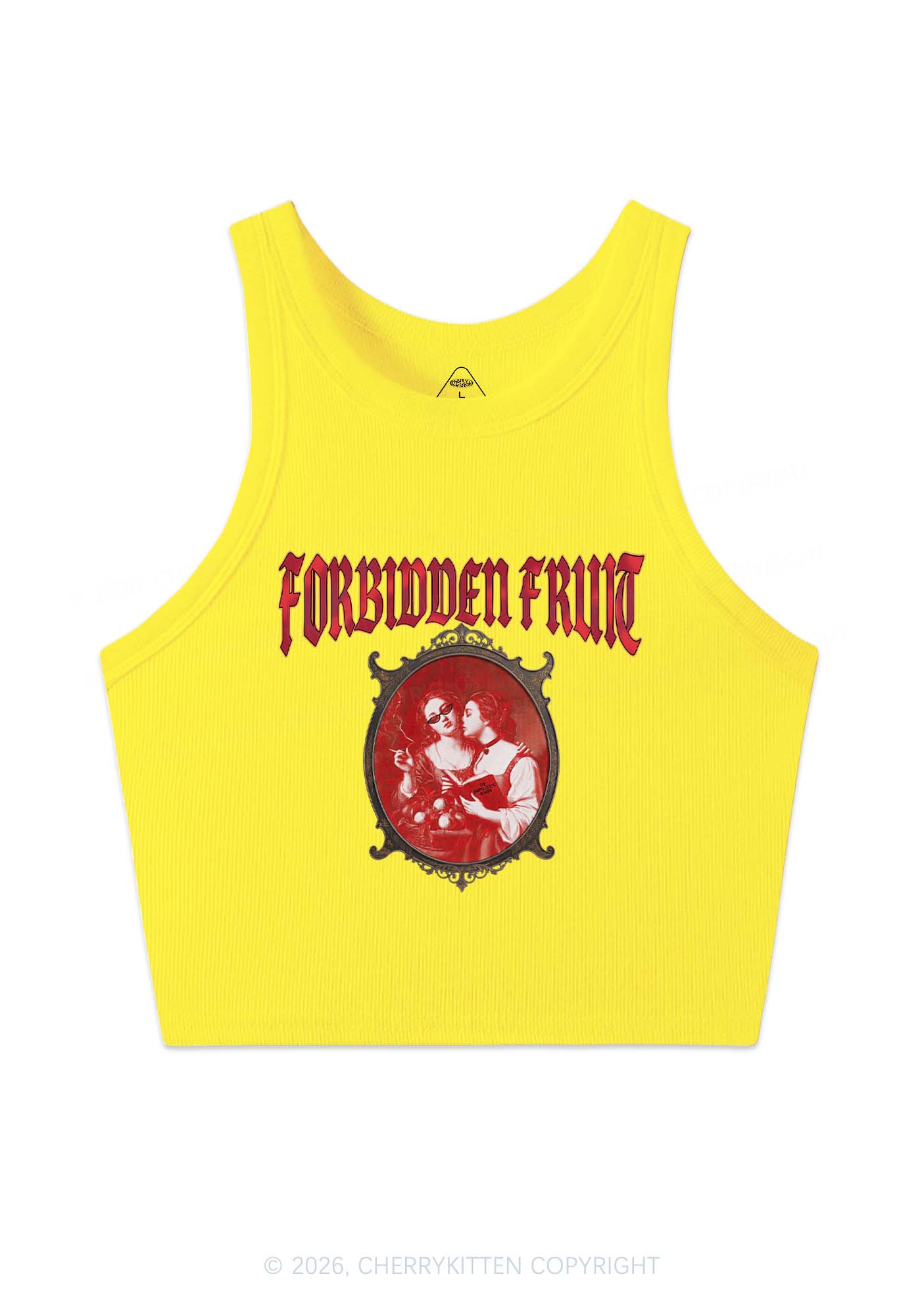 Forbidden Fruit Pride Y2K Crop Tank Top Cherrykitten