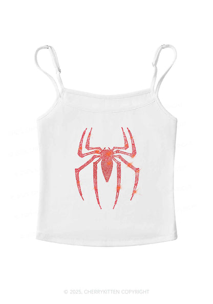 Rhinestone Red Spider Y2K Spaghetti Strap Cami Cherrykitten