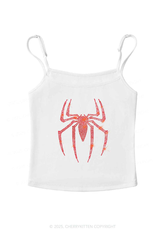 Rhinestone Red Spider Y2K Spaghetti Strap Cami Cherrykitten