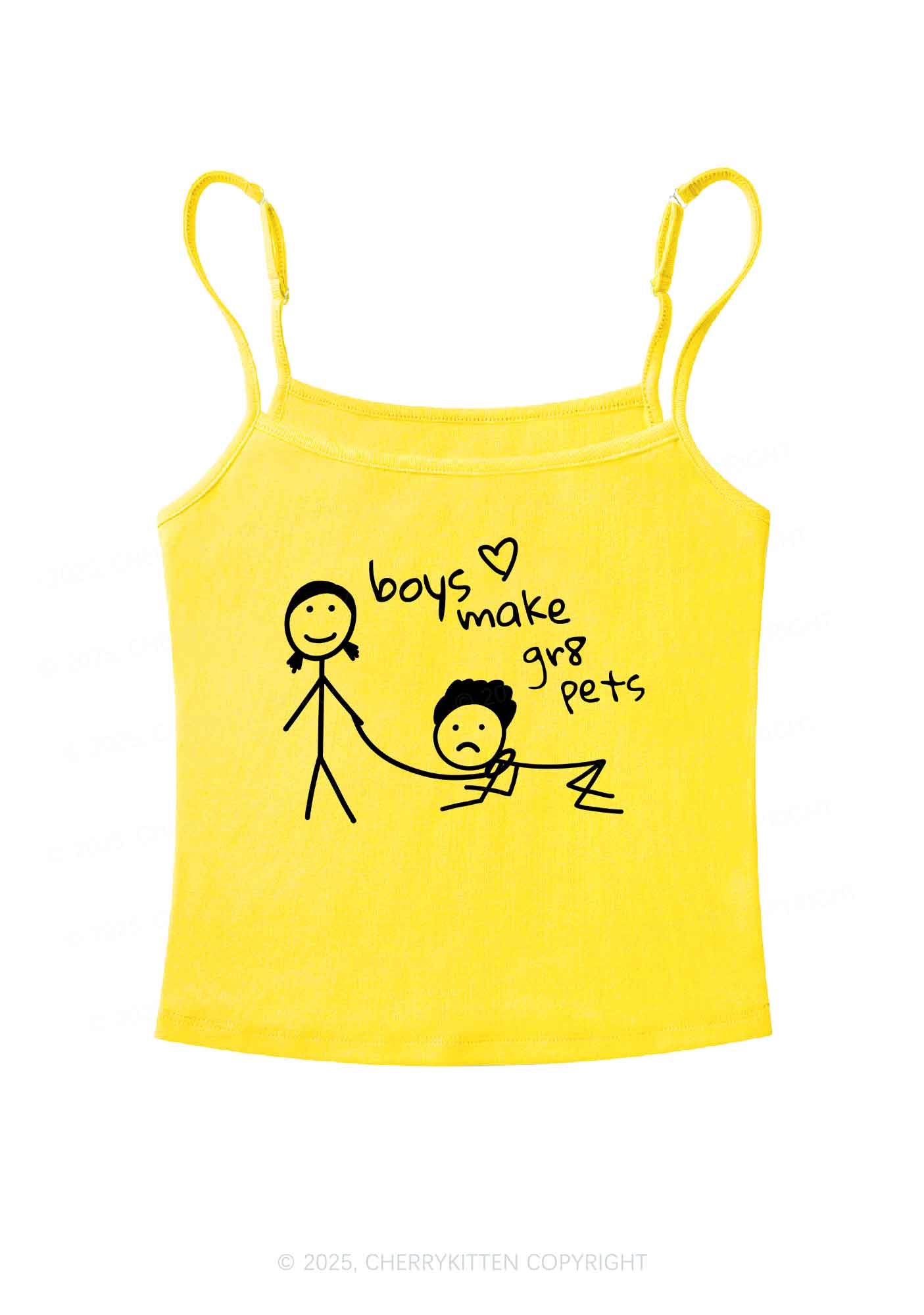 Boys Make Gr8 Pets Y2K Spaghetti Strap Cami Cherrykitten