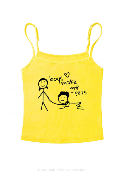 Boys Make Gr8 Pets Y2K Spaghetti Strap Cami Cherrykitten