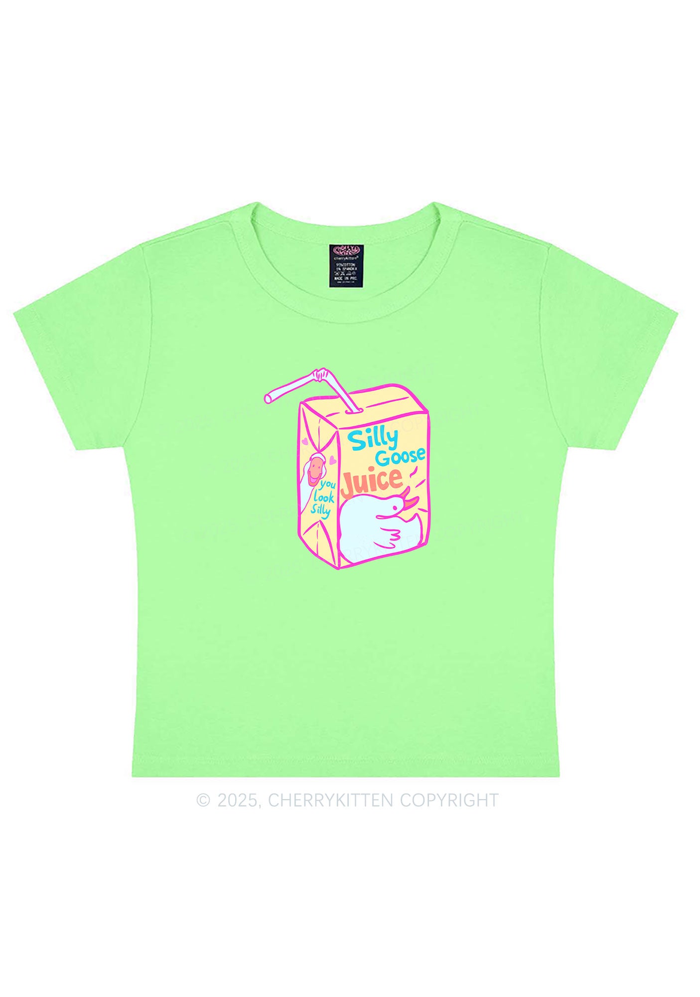 Look Silly Goose Juice Y2K Baby Tee Cherrykitten