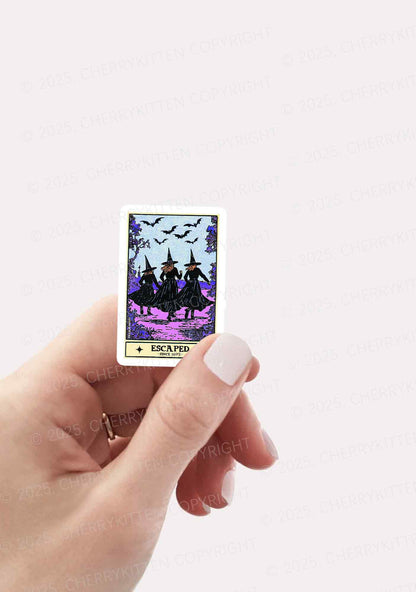 Halloween Escaped Witch 1pc Y2K Sticker Cherrykitten