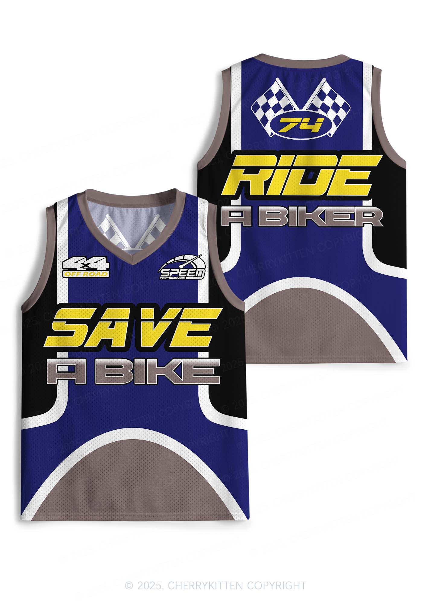 Custom Save A Bike Y2K Sport Jersey Tank Cherrykitten