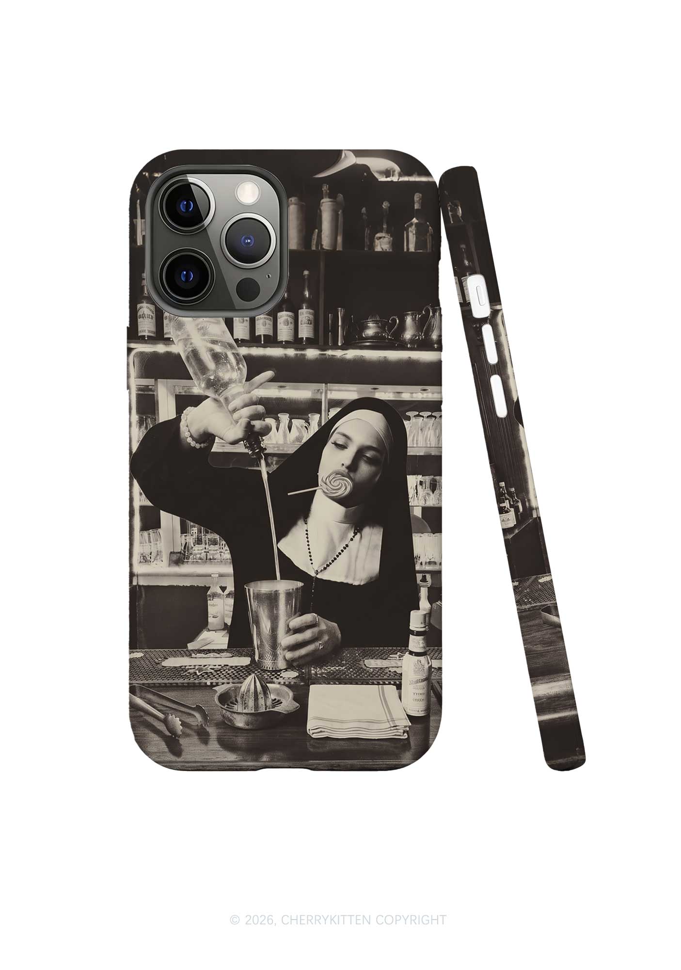 Nun Bartender Y2K Phone Case Cherrykitten