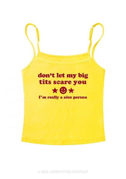 Don't Let My Big Txts Scare You Y2K Spaghetti Strap Cami Cherrykitten
